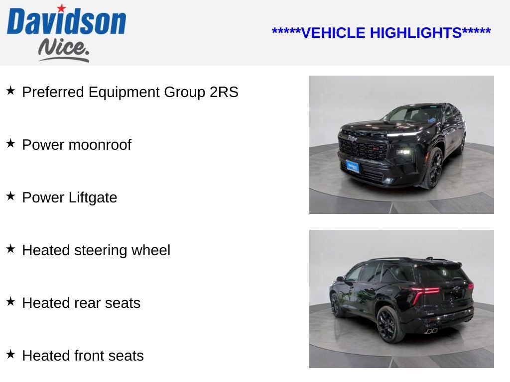 2024 Chevrolet Traverse RS