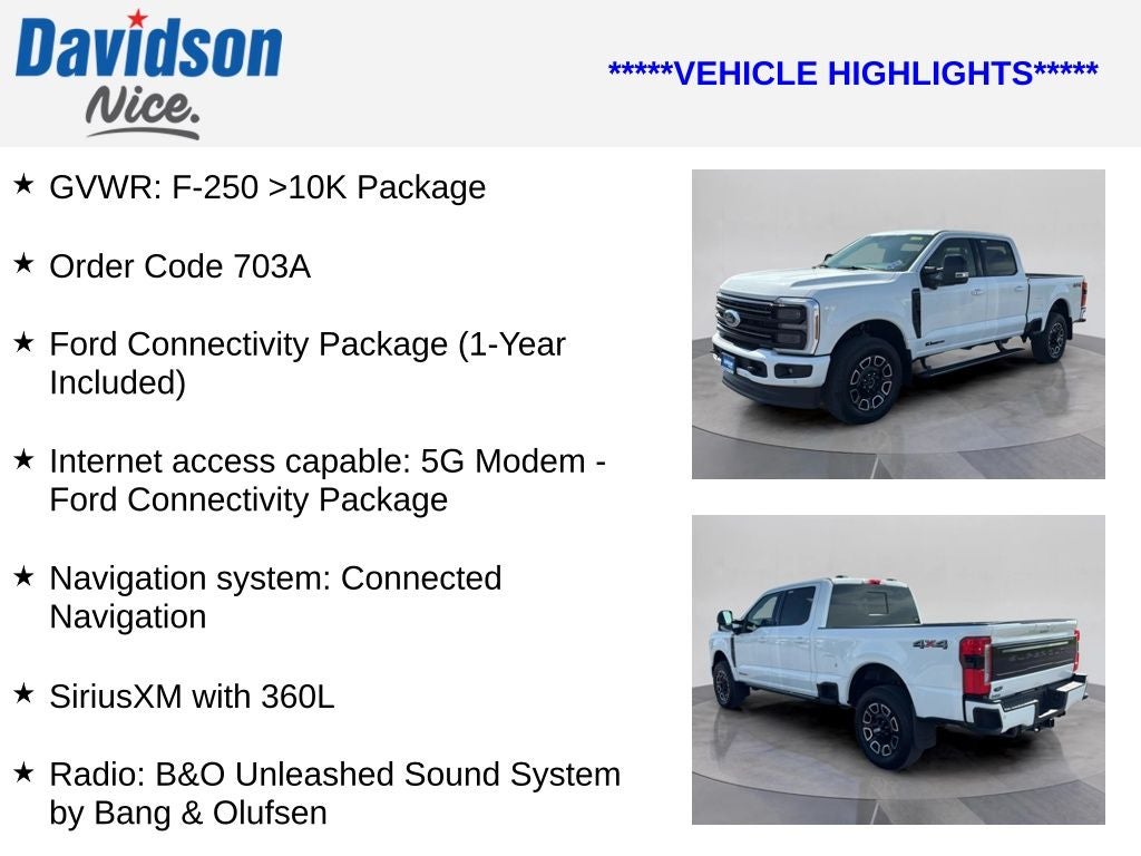 2026 Ford F-250SD Platinum