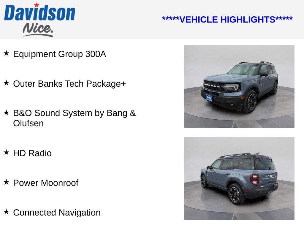 2025 Ford Bronco Sport Outer Banks