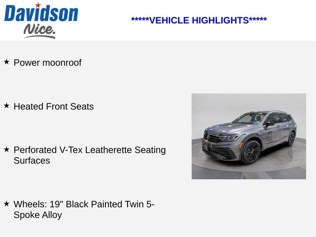 2024 Volkswagen Tiguan 2.0T SE R-Line Black