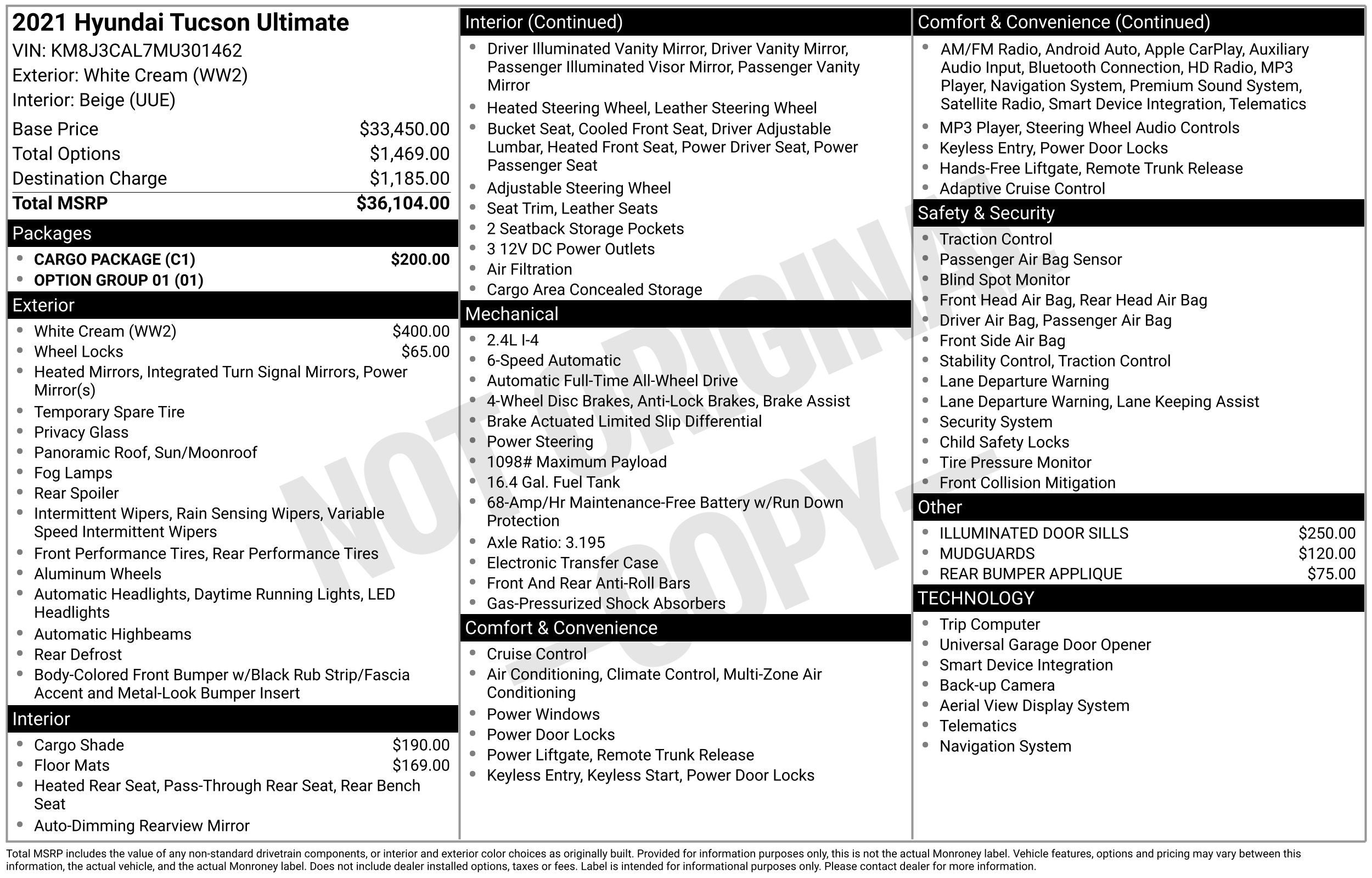 2021 Hyundai Tucson Ultimate