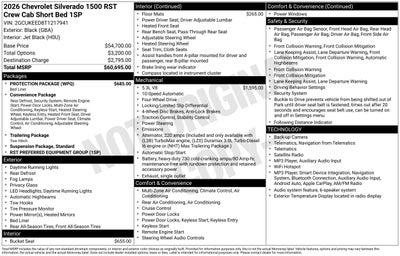 2026 Chevrolet Silverado 1500 RST