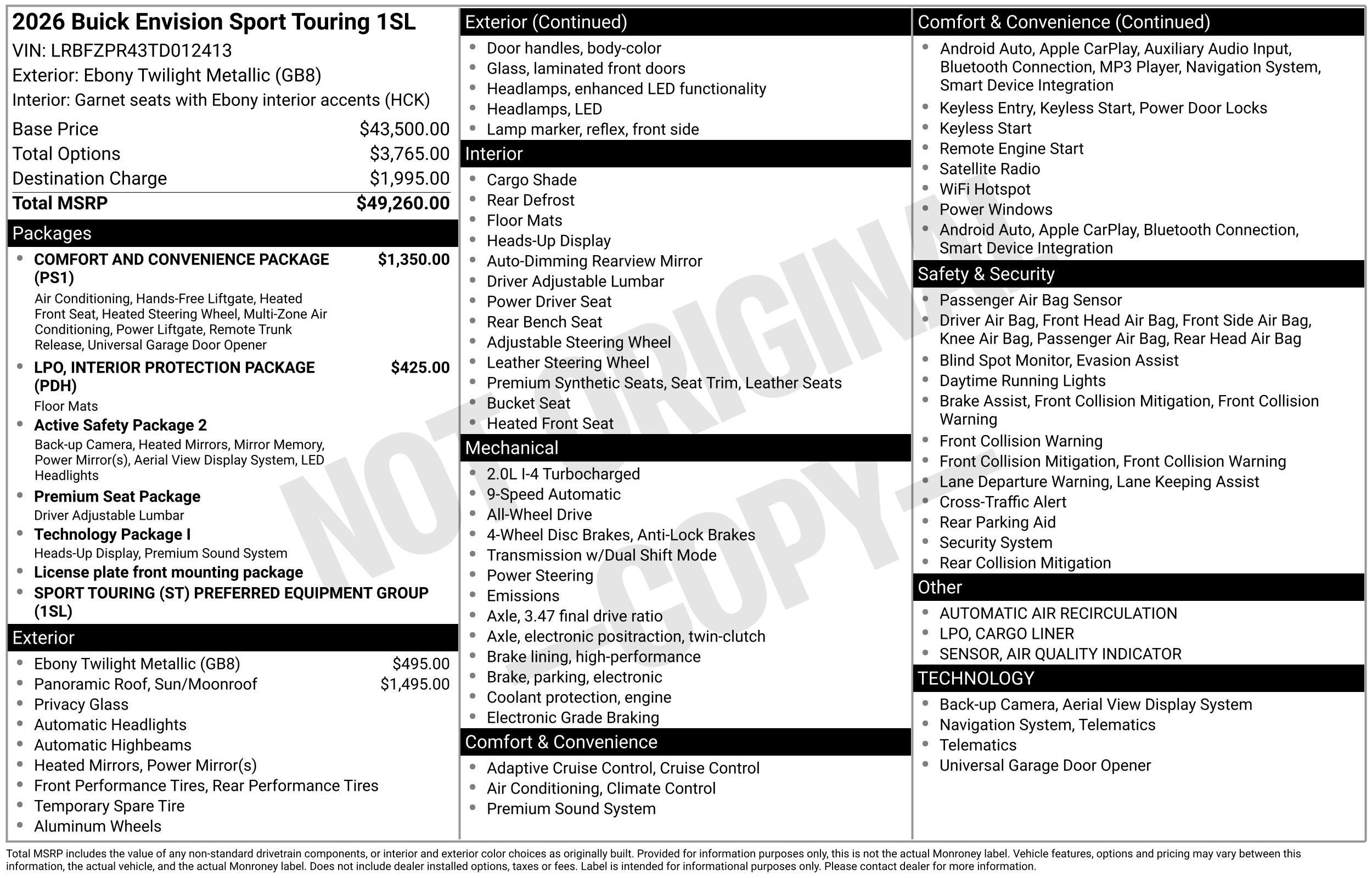 2026 Buick Envision Sport Touring