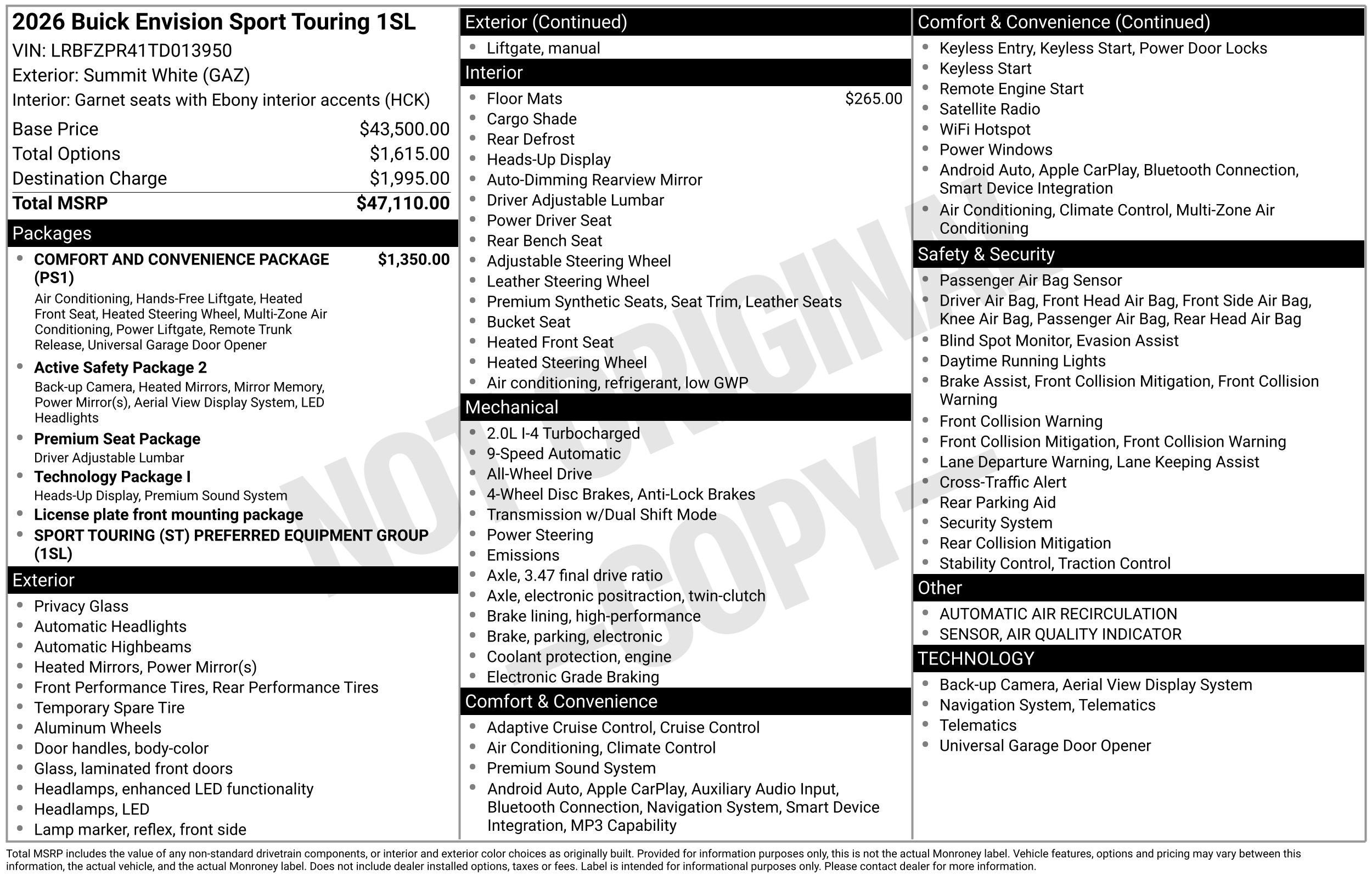 2026 Buick Envision Sport Touring