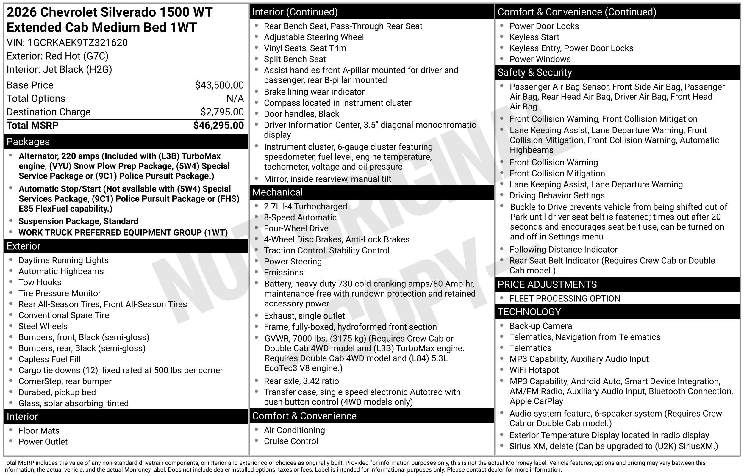 2026 Chevrolet Silverado 1500 WT