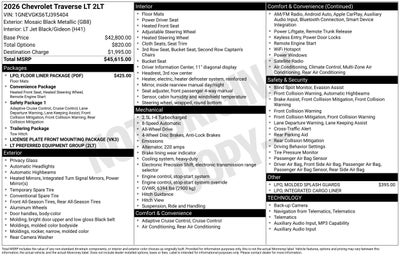 2026 Chevrolet Traverse LT
