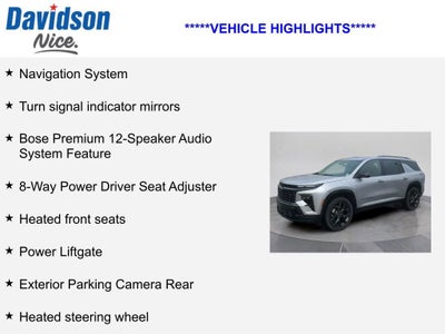 2025 Chevrolet Traverse RS