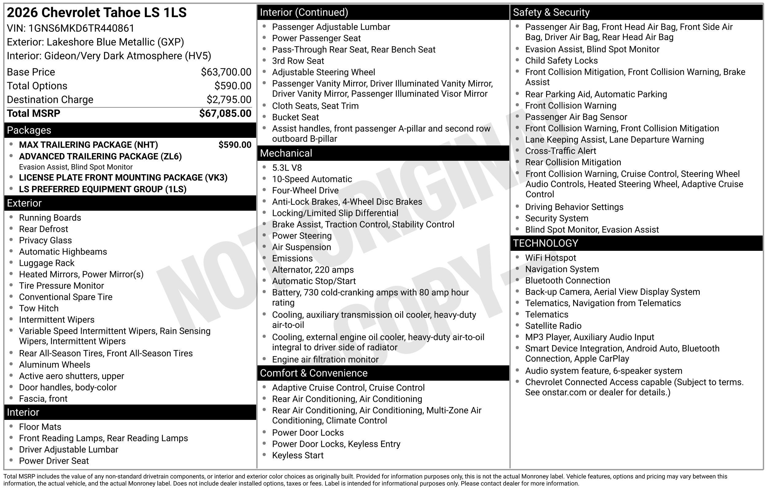 2026 Chevrolet Tahoe LS