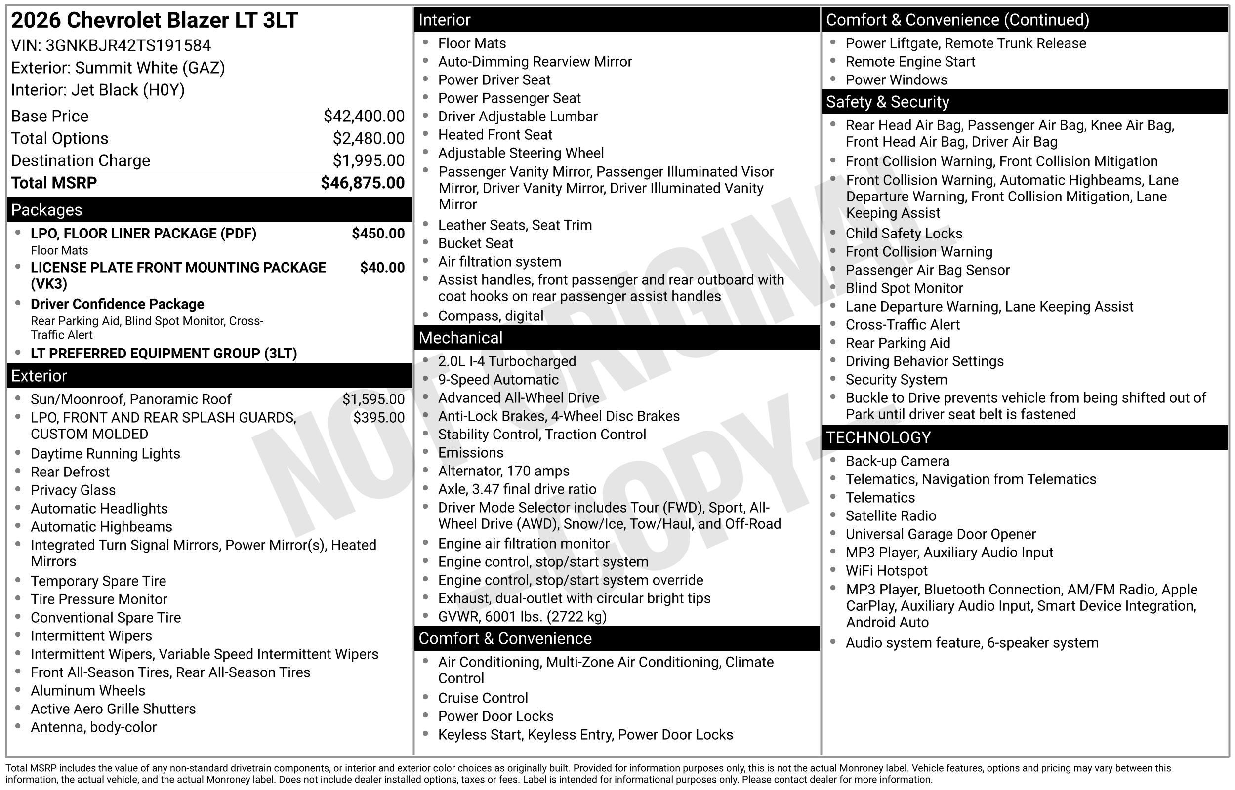 2026 Chevrolet Blazer 3LT