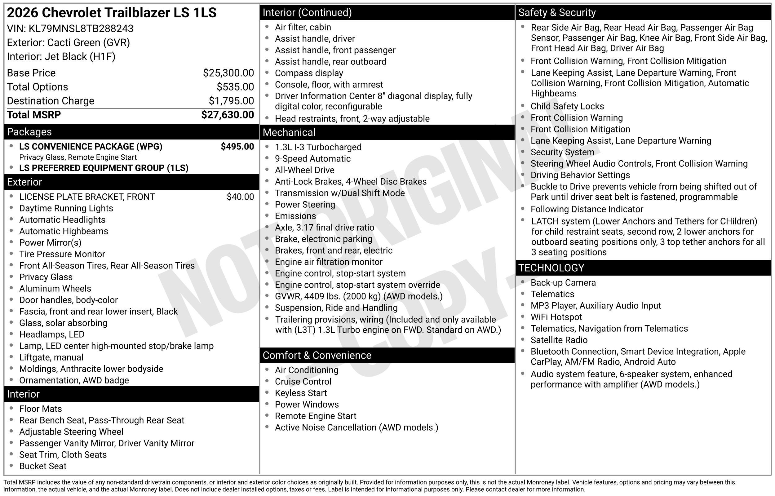 2026 Chevrolet Trailblazer LS