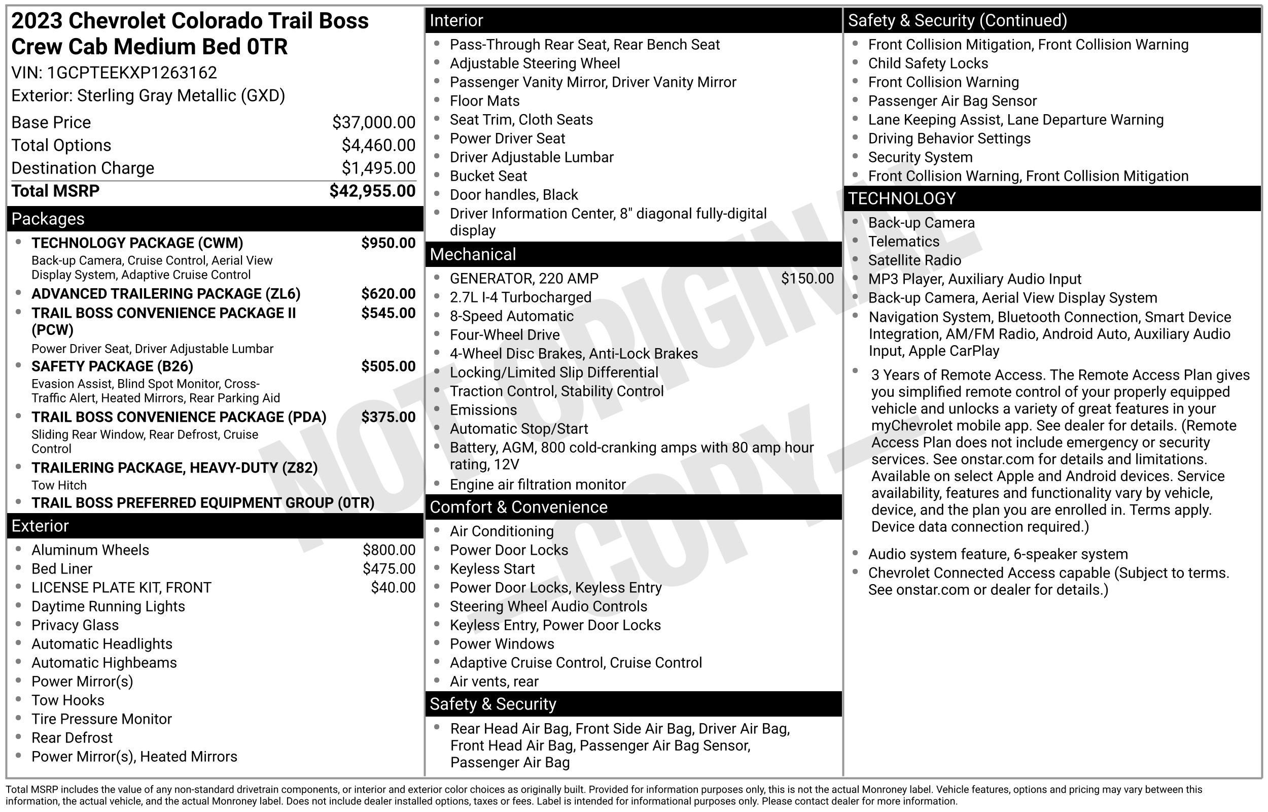2023 Chevrolet Colorado 4WD Trail Boss